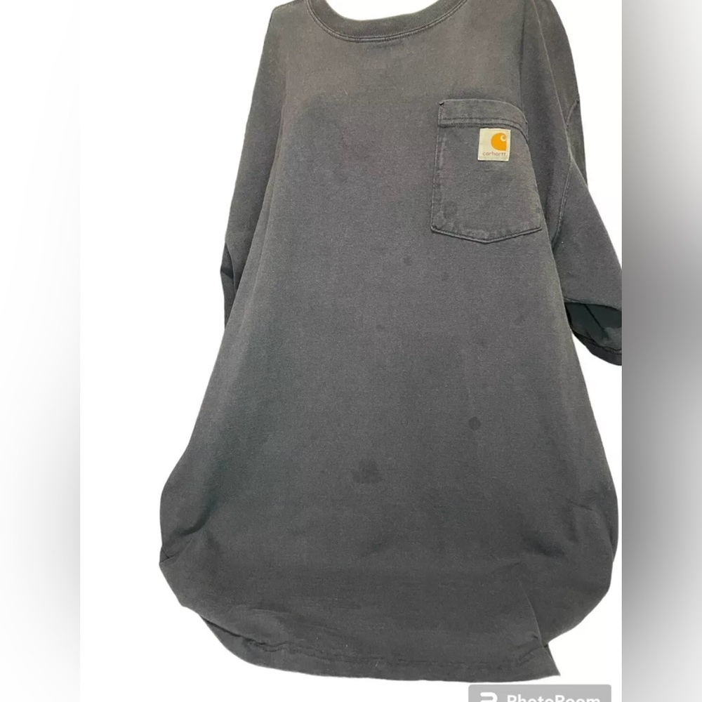 Carhartt Pocket T Shirt Crew Neck Men 2XL Black Workwear